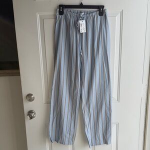 Striped Women’s Pants in Blue and Brown